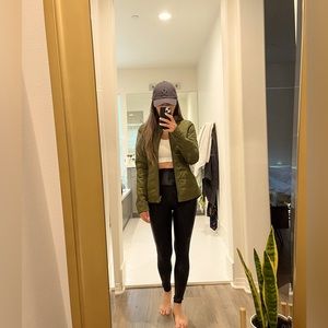 Lululemon zip up jacket - olive green
